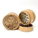 Herb Grinder - 19 Tarot Deck Card - The Sun - 3pc Herb Grinders Herb Cutter Cutting and Grinding Metal Blades 2.5 Inch Travel Size 