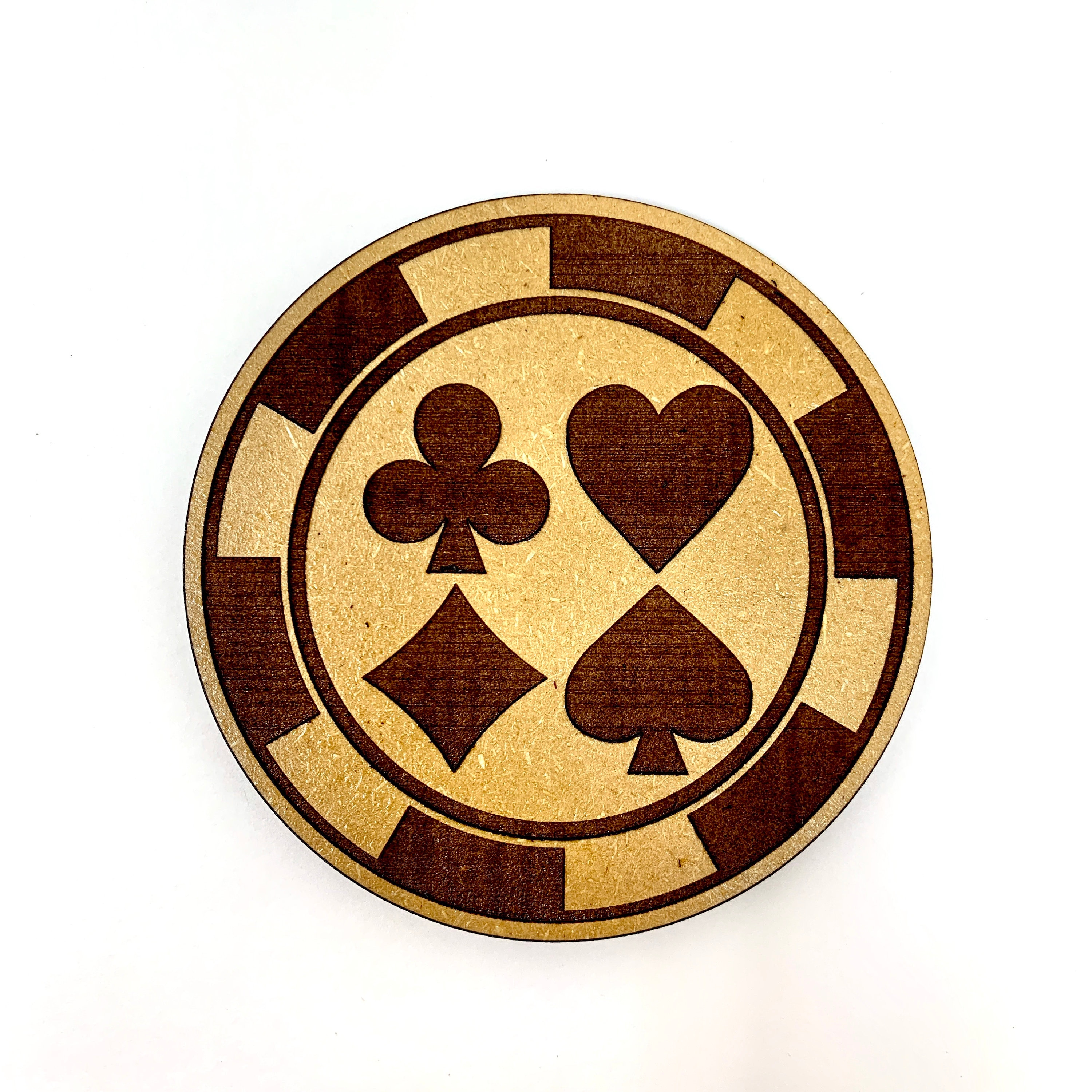 Drink Coasters Casino Poker Chip Wood Drink Coaster Set Home Etsy