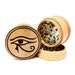 Herb Grinder - Eye of Horus Egyptian Design - 3pc Herb Grinders Herb Cutter Cutting and Grinding Metal Blades 2.5 Inch Travel Size 