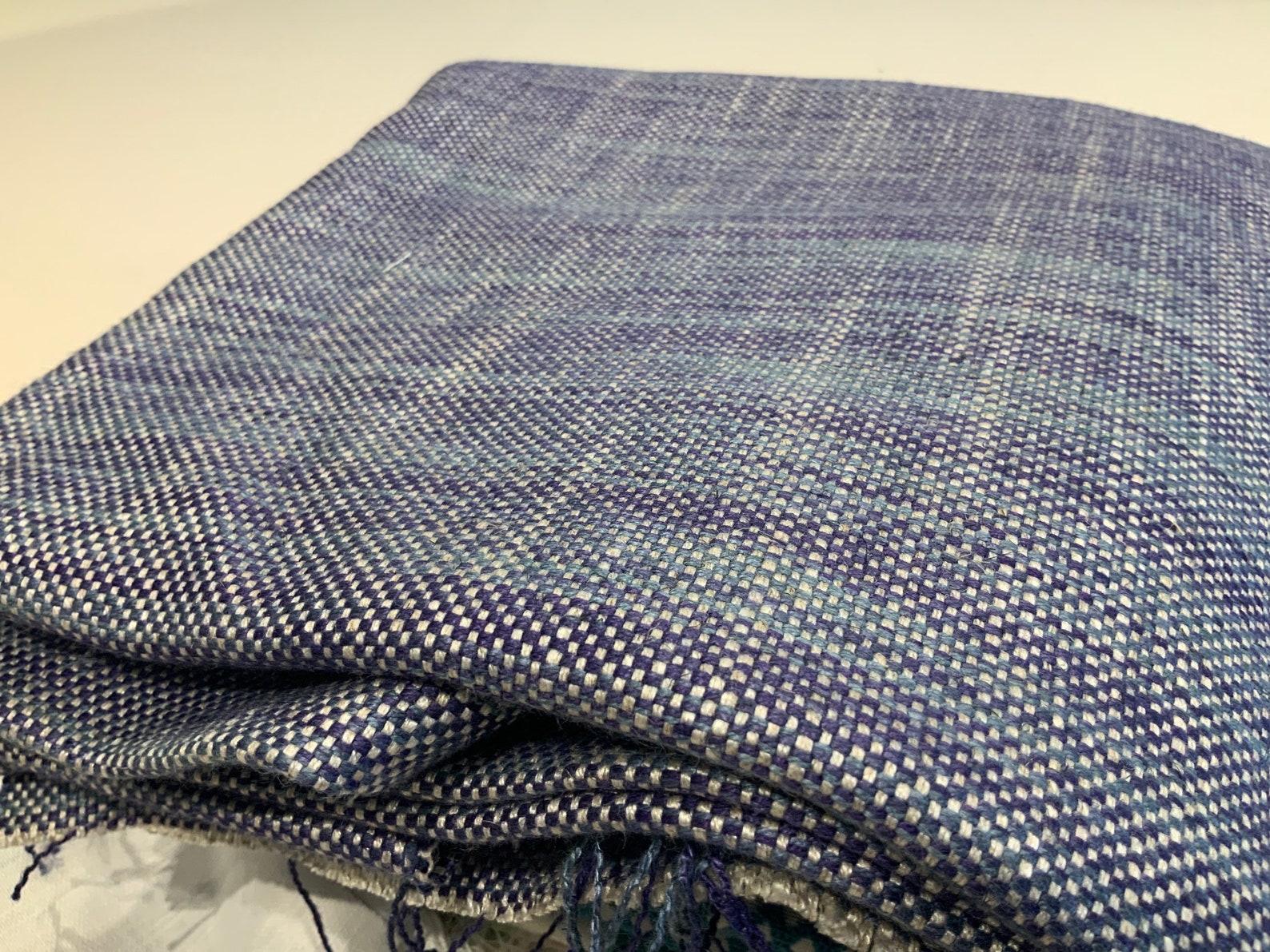 Ian Mankin Newbury blue fabric | Etsy
