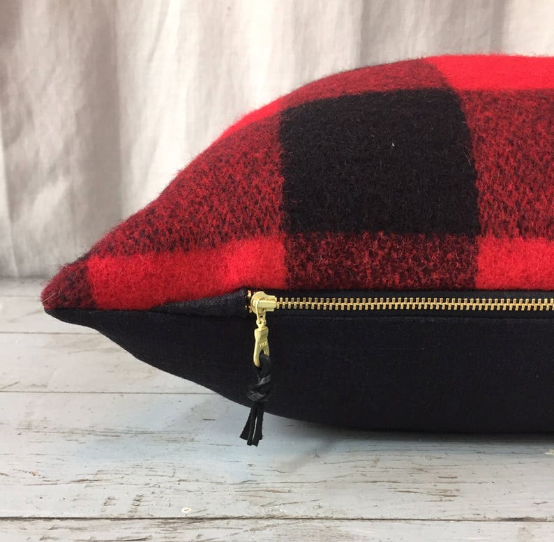 Buffalo Plaid Wool Pillow Lumberjack Pillow Cover Christmas Etsy