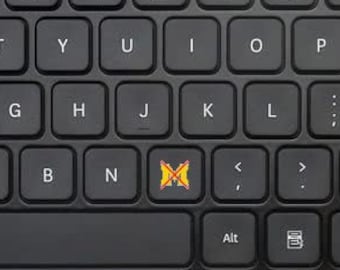 Ohio State Fan University of Michigan "M" with "X" Keyboard Sticker