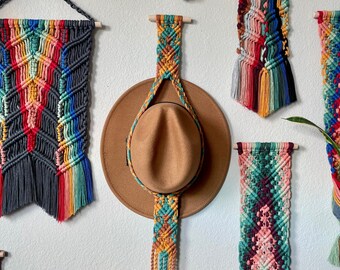 Mustard, Copper, & Teal Hat Hanger