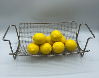 Vintage Metal Fruit Basket, Minimalist Fruit Basket