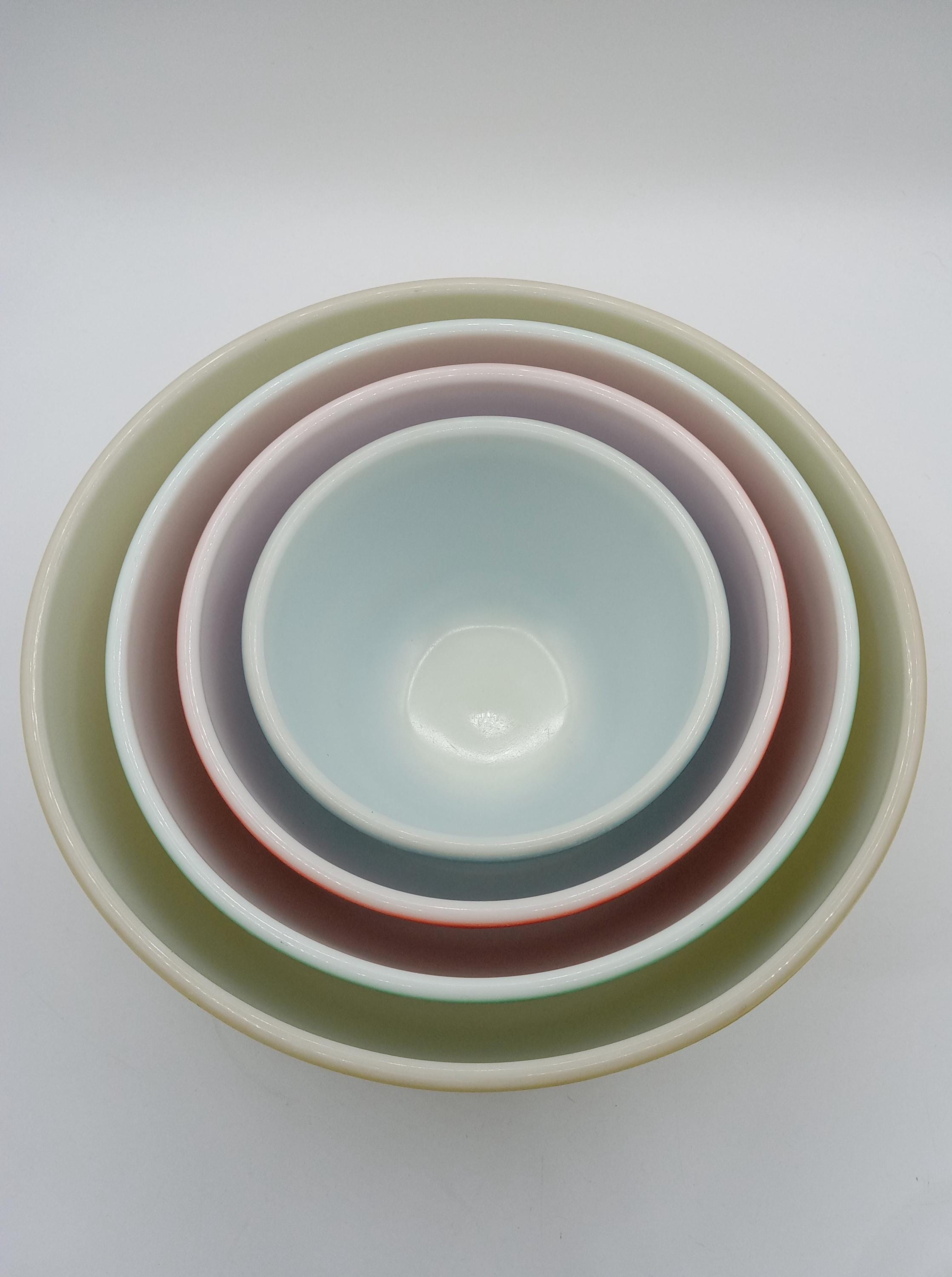 Pyrex 407 Vintage 1940s Primary Colour Pyrex Mixing Bowls, Four Piece Pyrex ...
