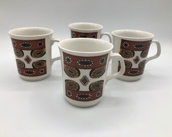 Maori Pattern by Meakin, Mid Century Tea/Coffee/Espresso Cups, Demitasse Style Cups, Made in England