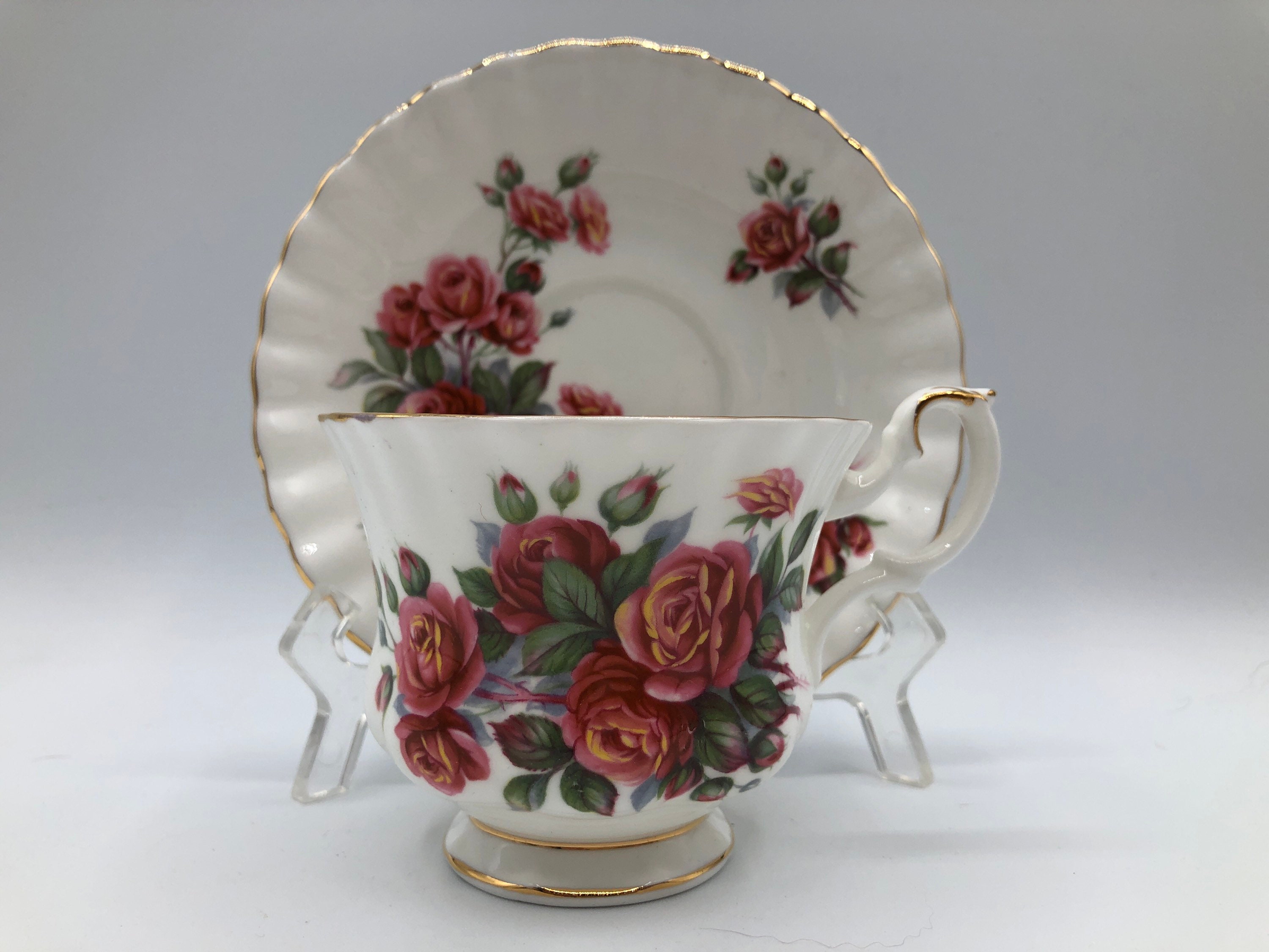 Royal Albert Centennial Rose Tea Cup With Saucer, Made in England