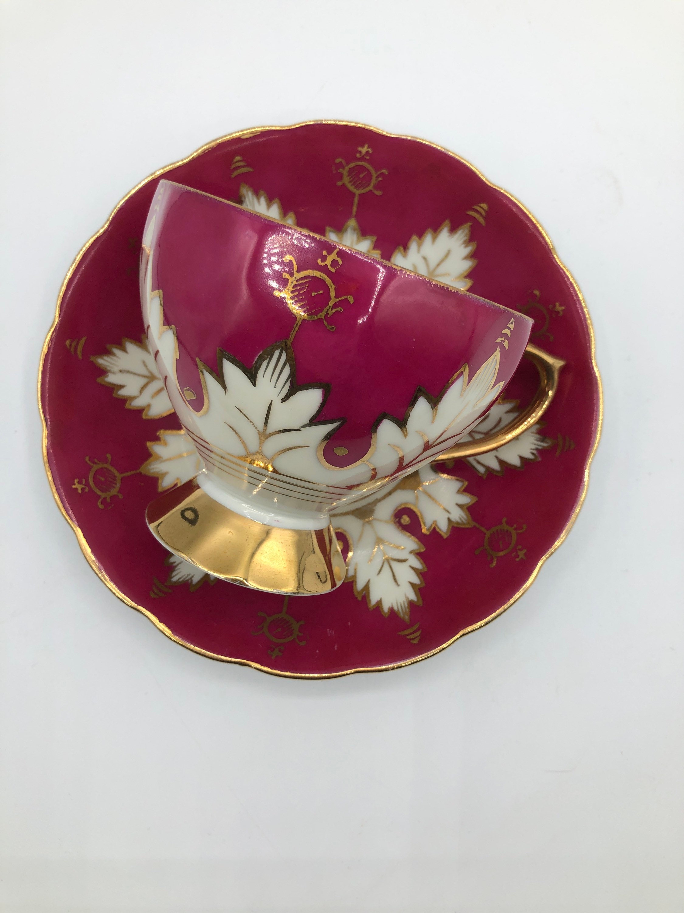 【 okazu⠀】 Castle Japan 1930s Tea Cup and Saucer, 156/B-1, Made in