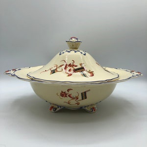 Royal Venton Art Deco Serving Dish with Lid, Made in England