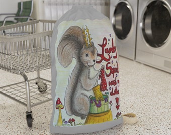 Laundry Bag Featuring Magical Laundry Squirrel