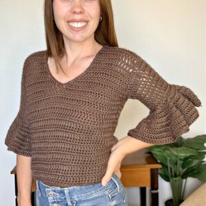 Ruffled Crochet Top Pattern image 1