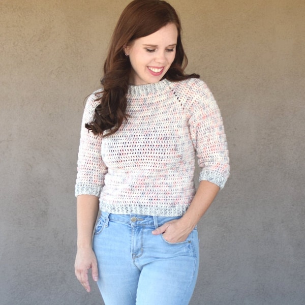 Everyday Raglan Sweater Crochet Pattern