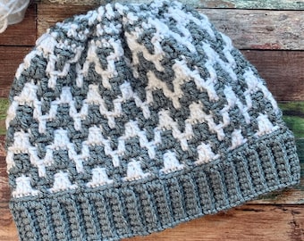 Mosaic Beanie Crochet Pattern