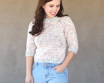 Everyday Raglan Sweater Crochet Pattern