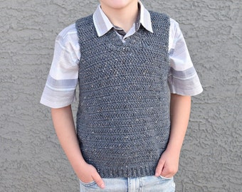 Kid's Sweater Vest Crochet Pattern