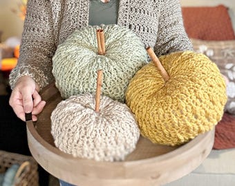 Falling Leaves Pumpkin Crochet Pattern