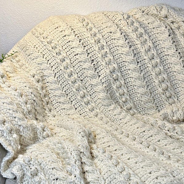 Crochet Cable Blanket Crochet Pattern