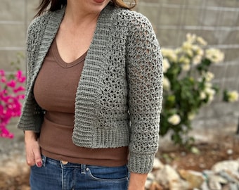 Easy Lace Cardigan Crochet Pattern