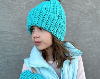 Easy All HDC Beanie and Gloves Set Crochet Pattern