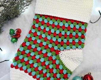 Granny Christmas Stocking Crochet Pattern
