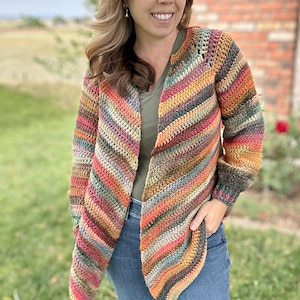 Easy All Double Crochet Cardigan Crochet Pattern