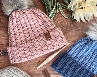 Patrón de gorro de crochet clásico