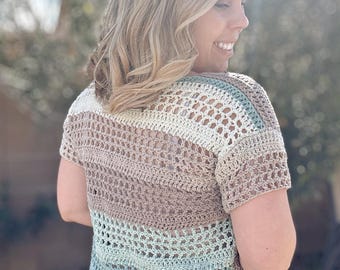 Simple Eyelet Tee Crochet Pattern