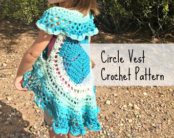 Girl's Circle Vest Crochet Pattern