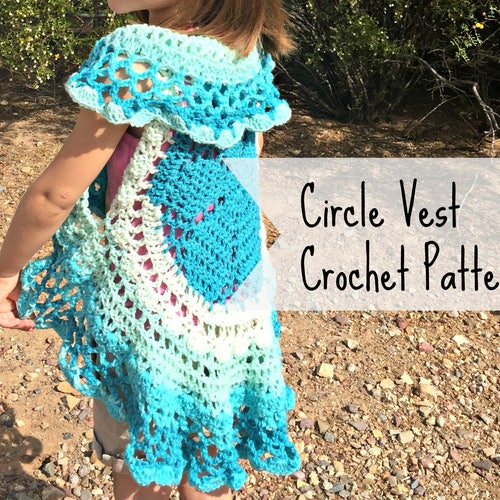 Crochet Pattern: Girls Butterfly Mandala Circle Vest - Etsy