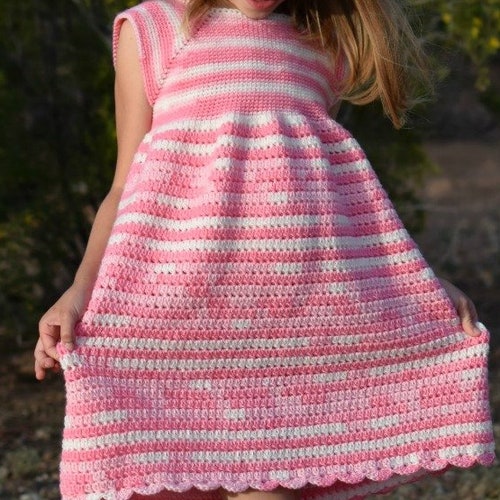 Crochet Dress Pattern Girl Crochet Girls Dress Pattern Etsy