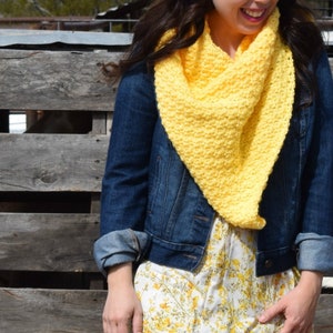 Lemon Peel Triangle Scarf Crochet Pattern