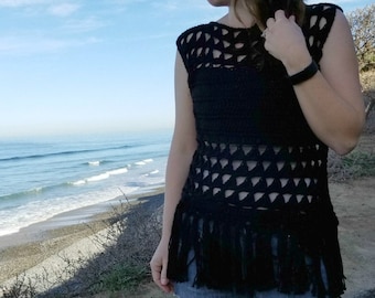 Triangles & Fringe Crochet Top Pattern