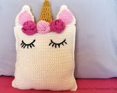 Unicorn Pillow Friend Crochet Pattern - Crochet Amigurumi Pattern