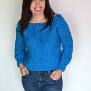 Cozy Cropped Sweater Crochet Pattern