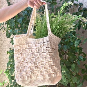 Basketweave Market Bag Crochet Pattern image 5