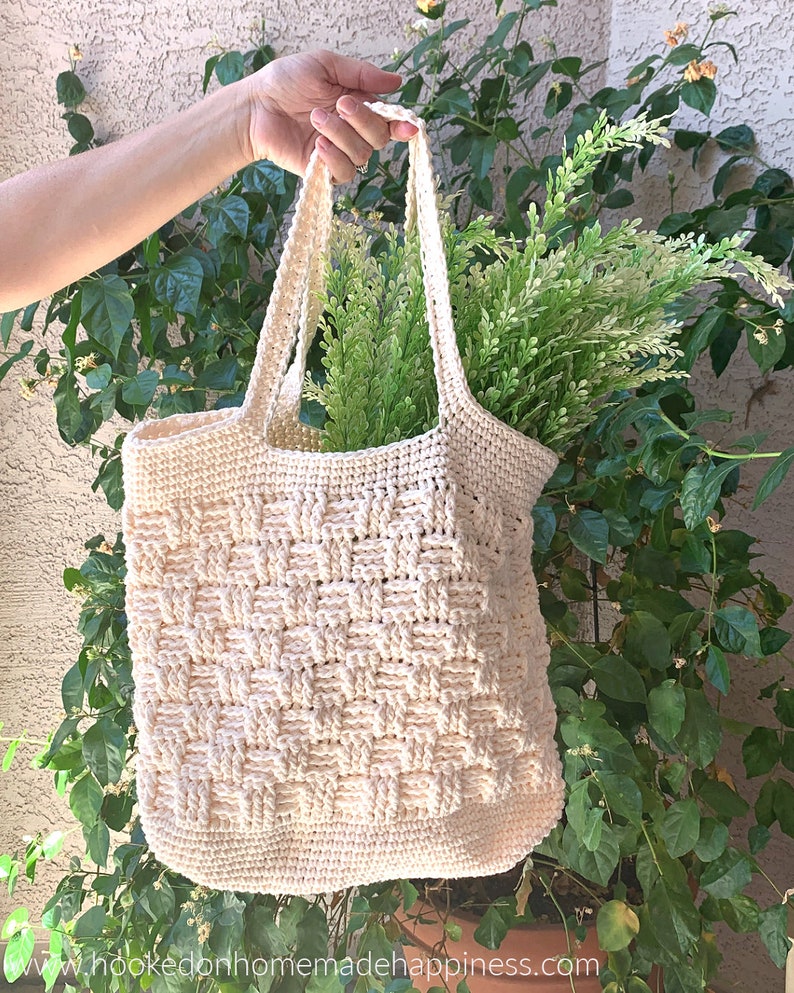 Basketweave Market Bag Crochet Pattern image 5