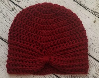Turban Style Beanie Crochet Pattern 