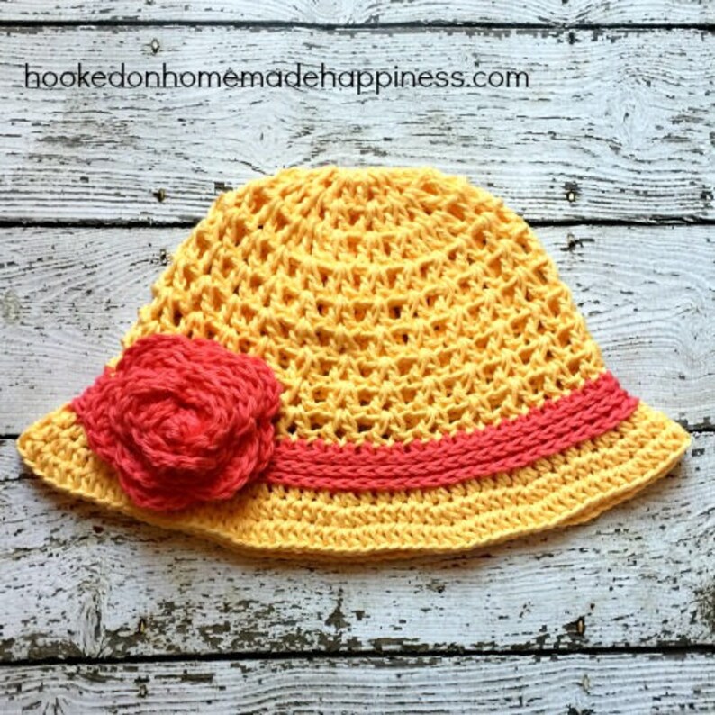 Sunshine & Roses Crochet Summer Hat Pattern image 5