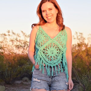 Boho Tank Top Crochet Pattern image 3