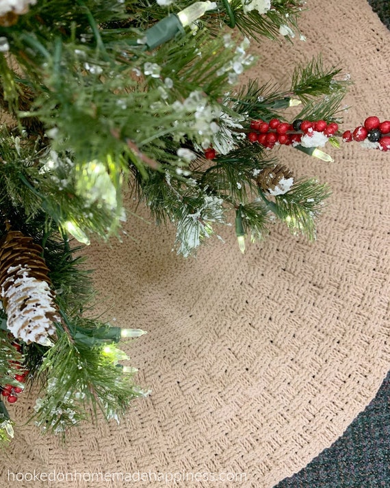 Country Christmas Tree Skirt Crochet Pattern Etsy