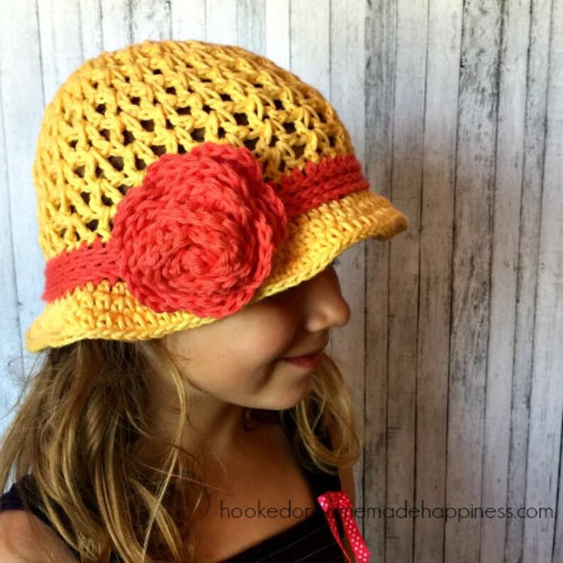 Sunshine & Roses Crochet Summer Hat Pattern image 4