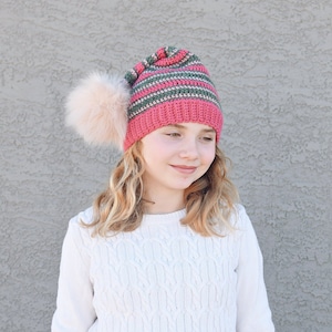 Easy Striped Elf Beanie Crochet Pattern
