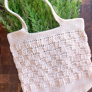 Basketweave Market Bag Crochet Pattern