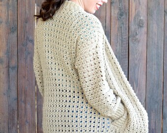 Cafe Au Lait Cardigan Crochet Pattern 