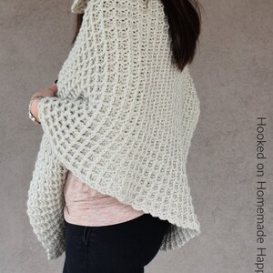 Waffle Stitch Poncho Crochet Pattern image 4