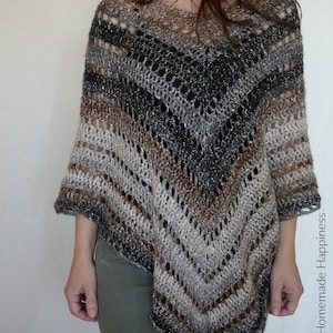 Desert Life Crochet Poncho Pattern image 1