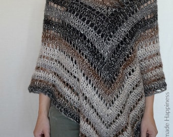 Desert Life Crochet Poncho Pattern