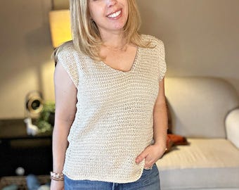 Easy Tunisian Tee Crochet Pattern