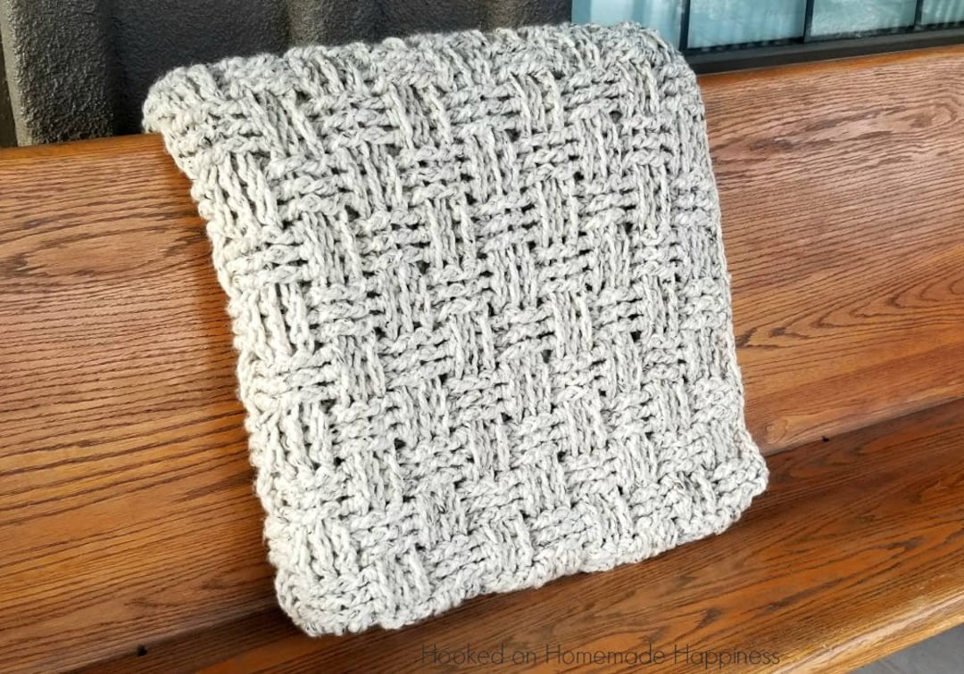 Basket weave crochet blanket bernat hot sale