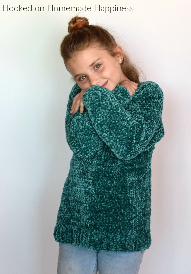 Kid's Velvet Sweater Crochet Pattern Etsy